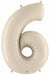 Megaloon Number 6 Balloon in White Sand, 34 Inch
