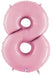 Megaloon Number 8 Balloon in Pastel Pink