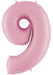 Megaloon Number 9 Pastel Pink Balloon