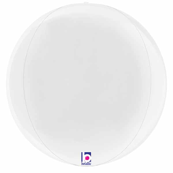 White Globe Foil Balloon, 11 Inch