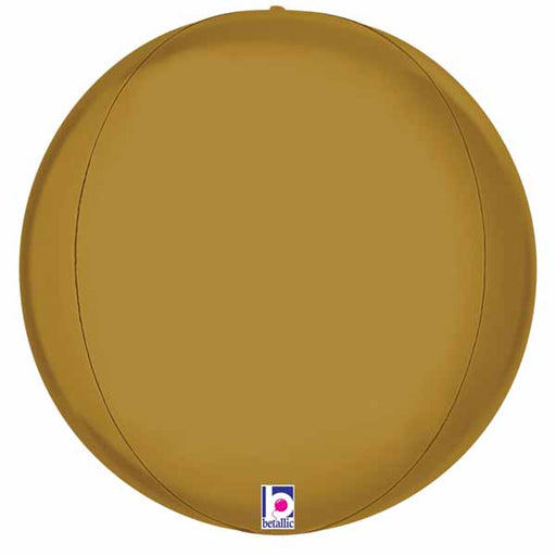 Satin Gold Globe Foil Balloon, 15 Inch