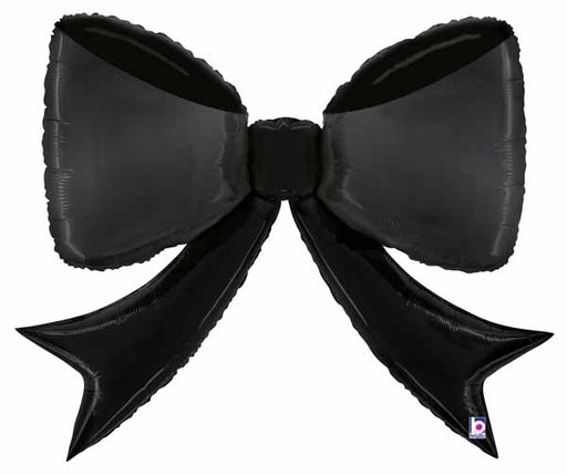 Black Bow Shaped Foil Balloon, 41 Inch