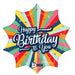 Bursting Colour Birthday Foil Balloon, 18 Inch