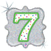 18" Number 7 Candle-Shaped Holographic Balloon
