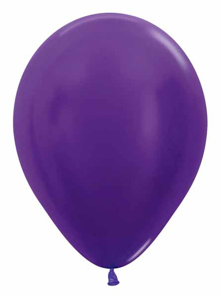Sempertex 11" Metallic Violet Purple Latex Balloons, 50 Pack