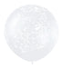 36-Inch Pearl White All-Over Filigree Latex Balloon