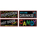 "Neon Food Sign Cutouts - Set Of 4"