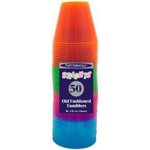"Neon Tumbler Glass Set - 50 Pack (9 Oz)"