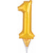 "Number #1 Gold Cake Picks - Pack Of 40"