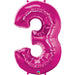 "Number #3 Magenta 16" Packaged 00445: Vibrant Crafting Number"