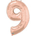 Number #9 Rose Gold 16" Balloon.