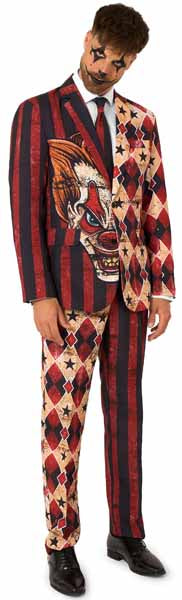 Suitmeister Men's Red Scary Clown Suit, 2XL