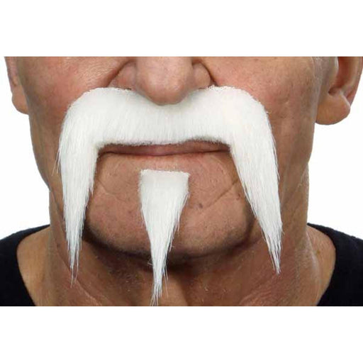 White Moustache And Beard Set