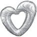 Open Marble Heart Silver 42" Shape Package.