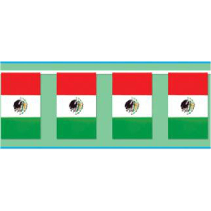 Outdoor Mexican Flag Banner: 18"X60'