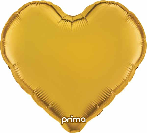 Prima Gold Heart Foil Balloon, 18 Inch