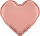 Prima Rose Gold 9-Inch Heart Foil Balloons, 6-Pack