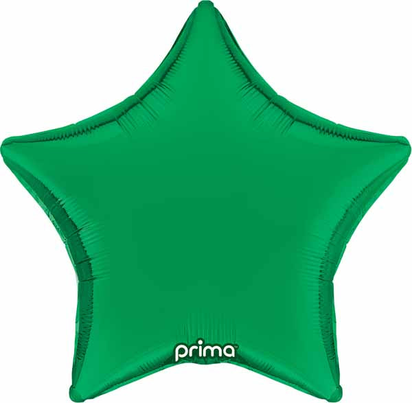 Prima Green Star Foil Balloon, 18 Inch