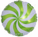 Prima 18-Inch Lime Candy Swirl Foil Balloon