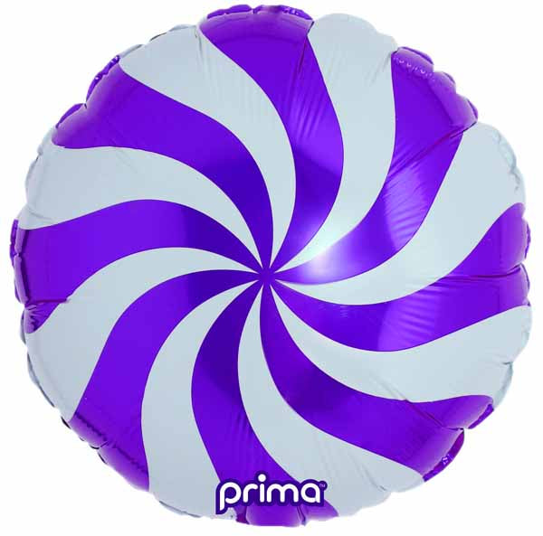 Prima Purple Candy Swirl 18" Foil Balloon