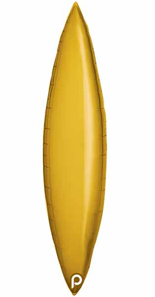 Prima Gold 18-Inch Taper Foil Balloons, 5 Pack