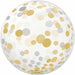 Prima 20" Gold & Silver Confetti Sphere Balloon