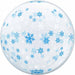 Prima Blue & White Snowflake Sphere Balloon, 20 Inch