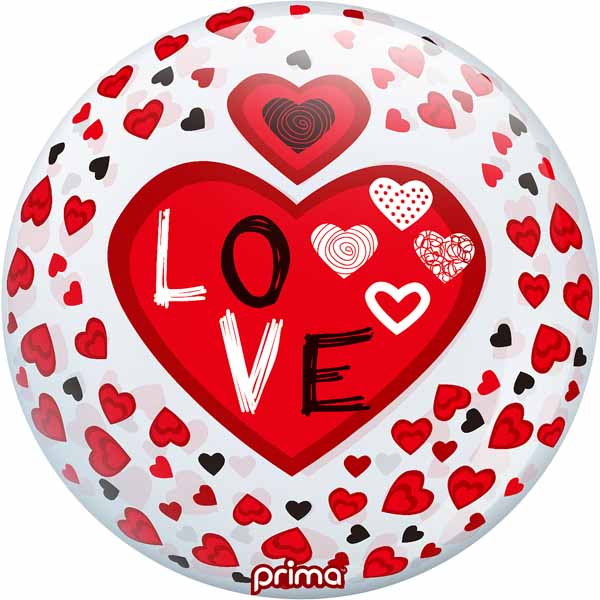 Prima Love Hearts 20-Inch Sphere Balloon