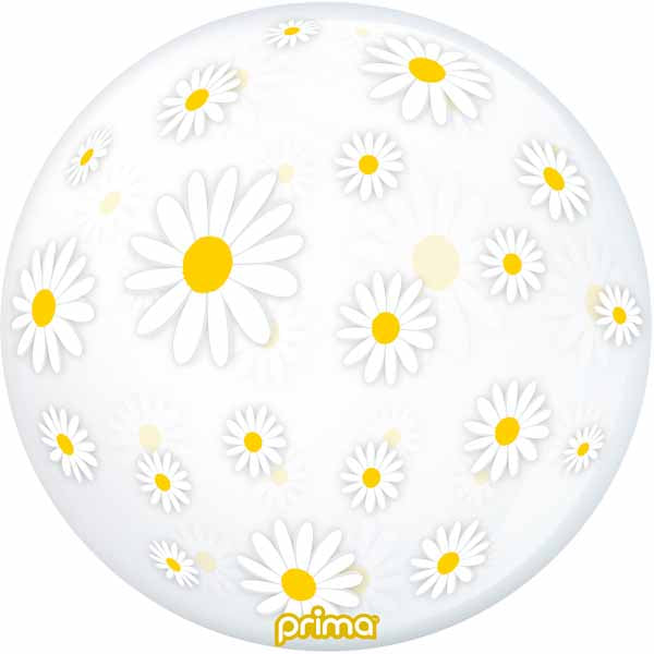 Prima White Daisies 20" Sphere Balloon, 1 Pack