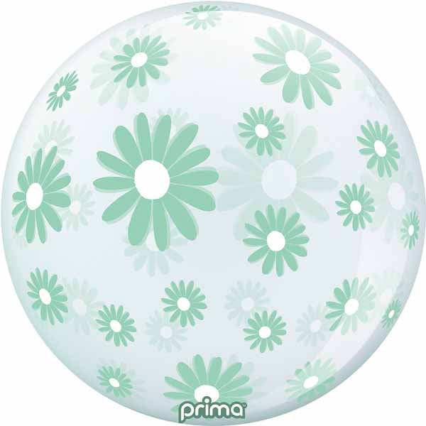 Prima Mint Daisies 20-Inch Sphere Balloon