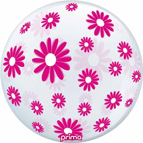 Prima Hot Pink Daisies 20" Sphere Balloon