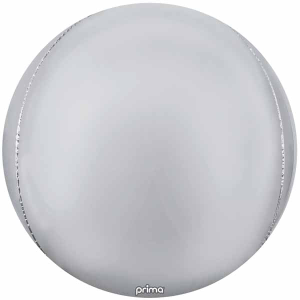 Prima Silver 40-Inch Sphere Balloon, 1 Count