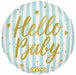 Prima Hello Baby Blue 18" Round Foil Balloon