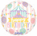 Pastel Circus Birthday Round Foil Balloon, 18 Inch
