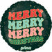 Prima Merry Merry Merry Christmas Foil Balloon, 18 Inch