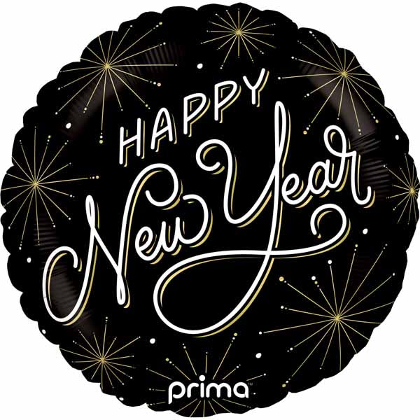 Prima New Year's Fireworks 18-Inch Foil Balloon
