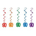 Celebrating Milestones 90th Birthday Hanging Whirls for Vibrant Festivities (1/Pk)