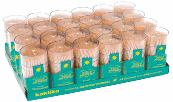 Toothpicks in Dispenser, 250 Pack