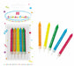 Printed Birthday Candles with Holders, 10 Pack