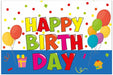 Kokliko Happy Birthday Plastic Tablecover, 47 x 70 Inches