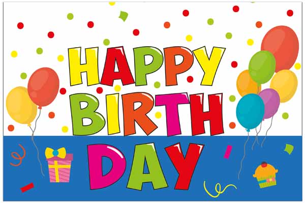 Kokliko Happy Birthday Plastic Tablecover, 47 x 70 Inches