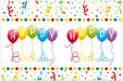 PLASTIC TABLECOVER 47X70" HBDAY STREAMR