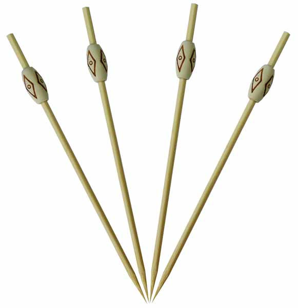 Pyrography Decorated Wooden Toothpicks