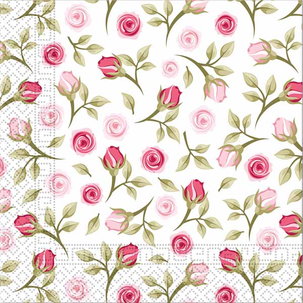 Romantic Roses 3-Ply Luncheon Napkins, 20 Count