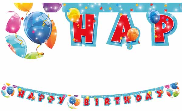 Sparkling Balloons Die-Cut Paper Banner
