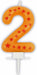 Stars Number 2 Birthday Candle