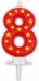 Stars Number 8 Birthday Candle