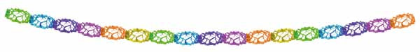 Assorted Colour Paper Garland, 1 Pack