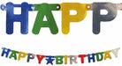 Metallic Die-Cut Paper Birthday Banner