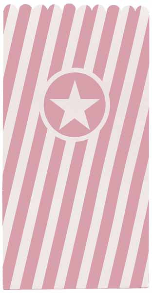Pink Popcorn Bags, 6 Pack